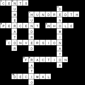 Then you probably can't resist the mystery of a good puzzle. Percentage Puzzle Solutions Math Goodies