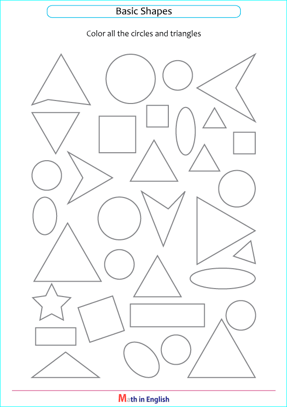 worksheet for shapes for grade 1 trace squaresrectangles triangles
