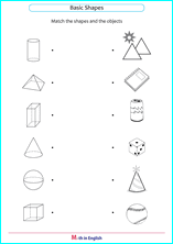 grade 1 basic shapes geometry math school worksheets for primary and