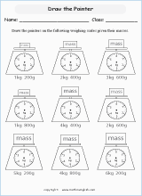 This maths article for year 3 / p4 shows how to measure mass and weight in grams and. Mass And Weight Measurement Math Worksheets For Primary Students