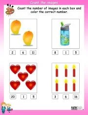 counting ukg math worksheets page 2