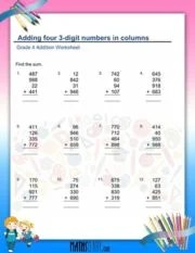 grade 4 math worksheets
