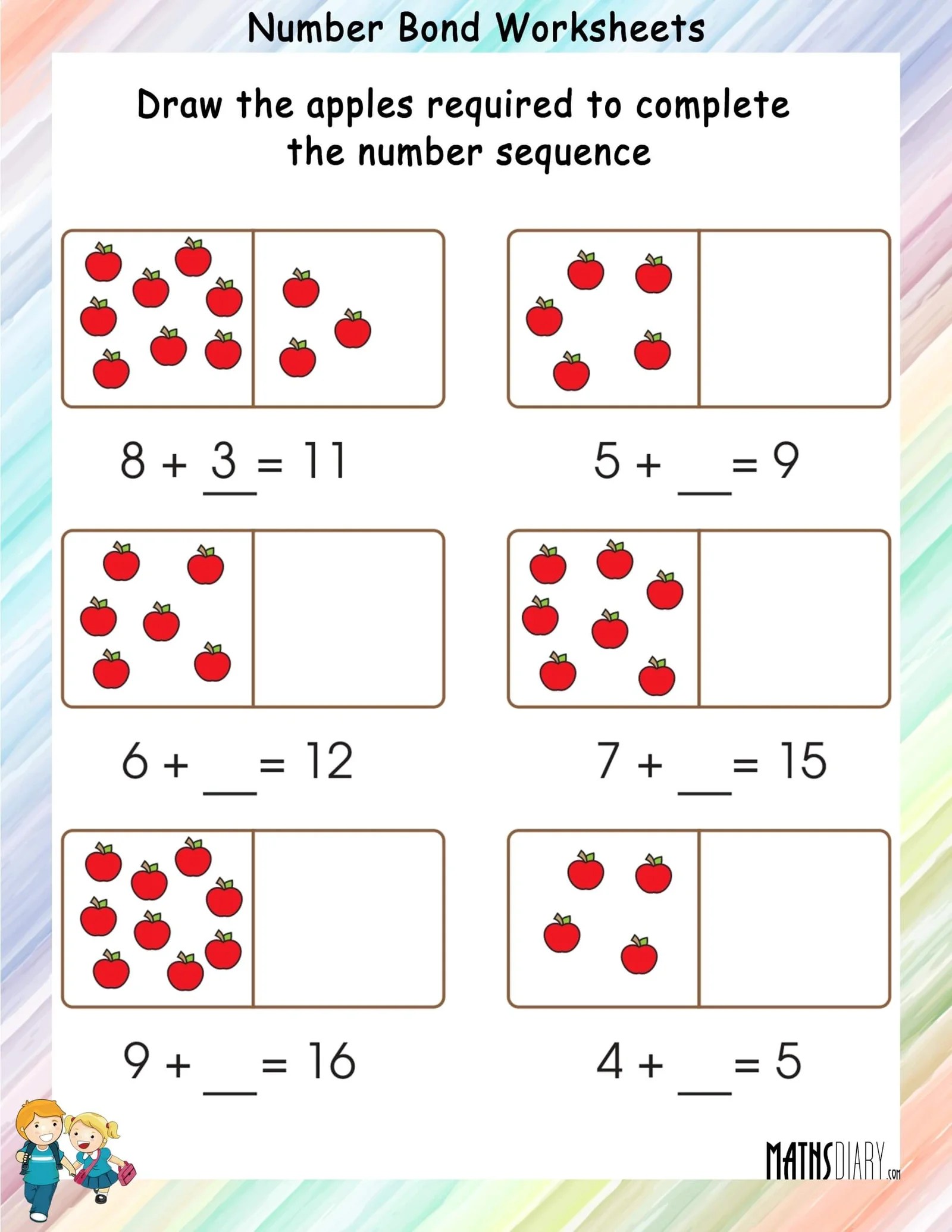 Number bond worksheets