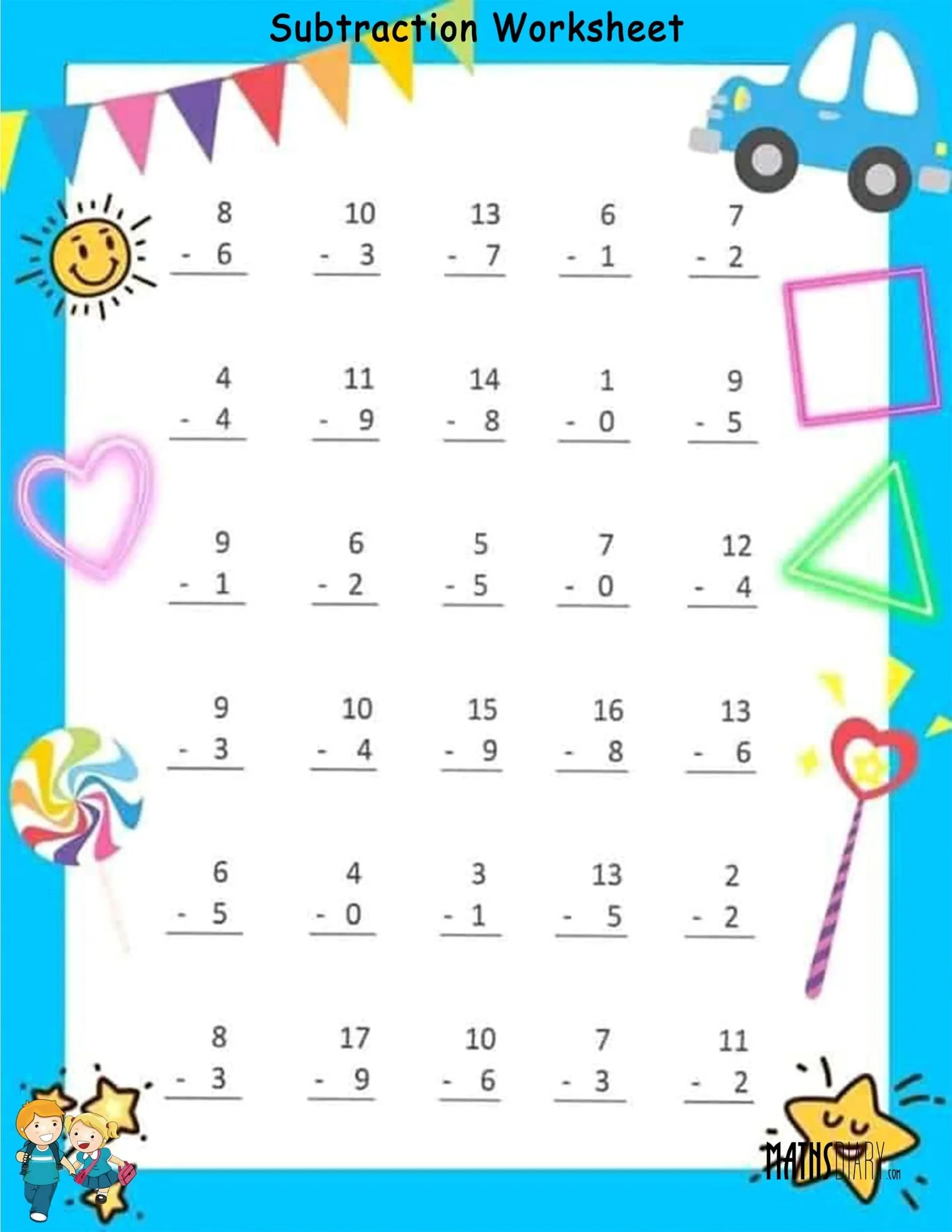 Subtraction worksheets