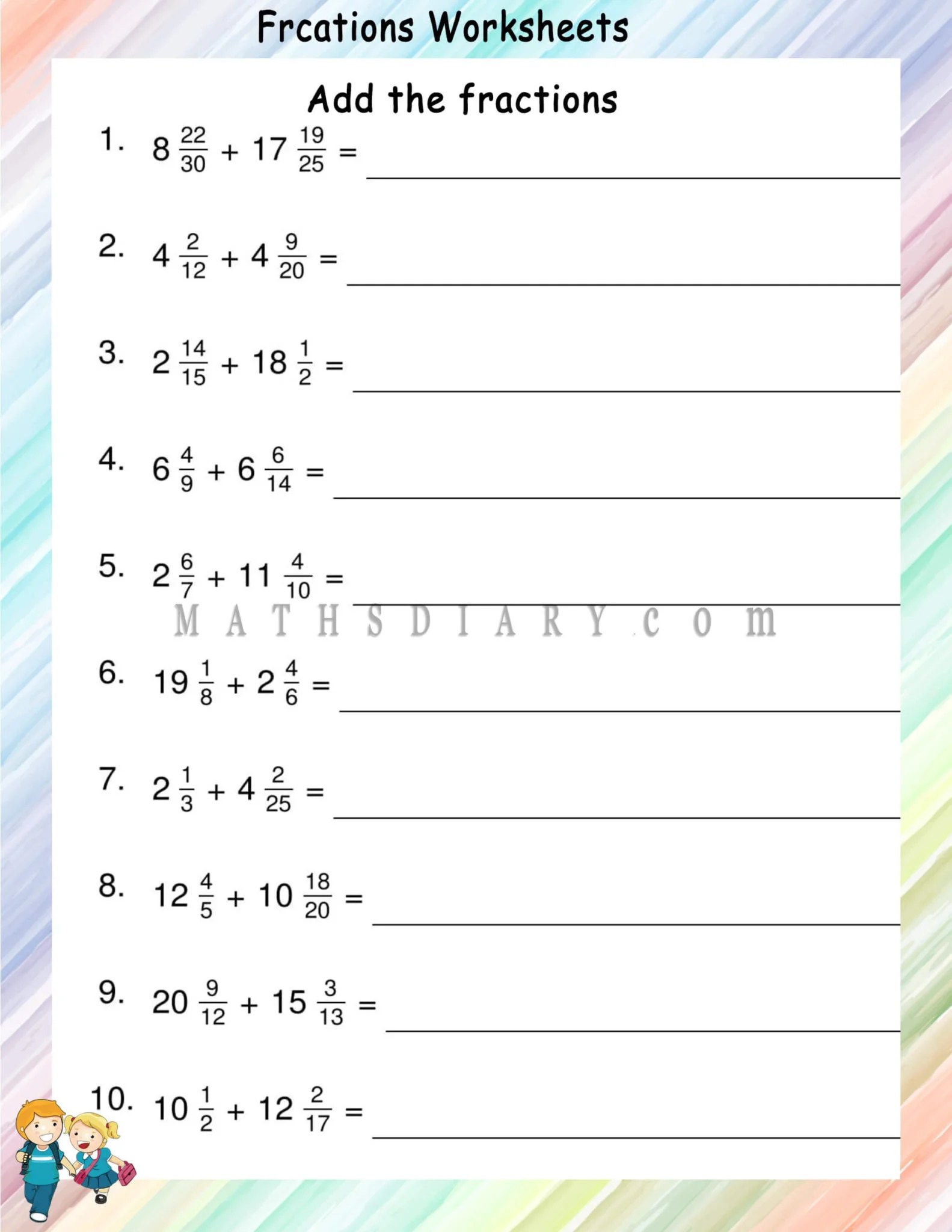Grade 7 math worksheets