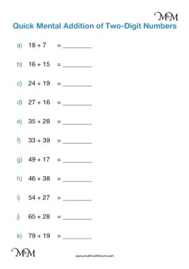 mental addition of 2 digit numbers maths with mum