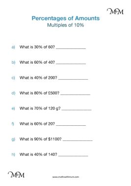 how to find simple percentages of a number maths with mum