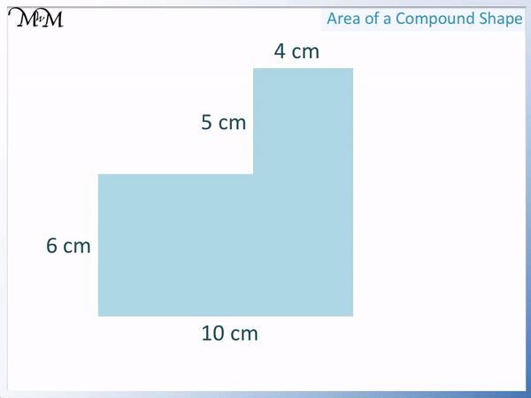 area of compound shapes with rectangles maths with mum