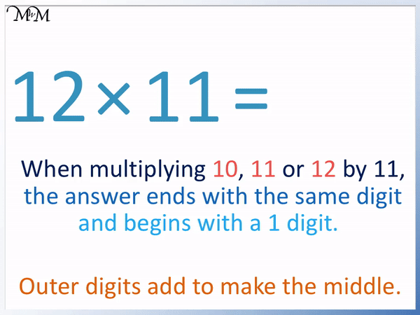 11 multiplied by 12