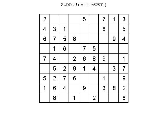 solve and create sudoku puzzles for different levels file exchange