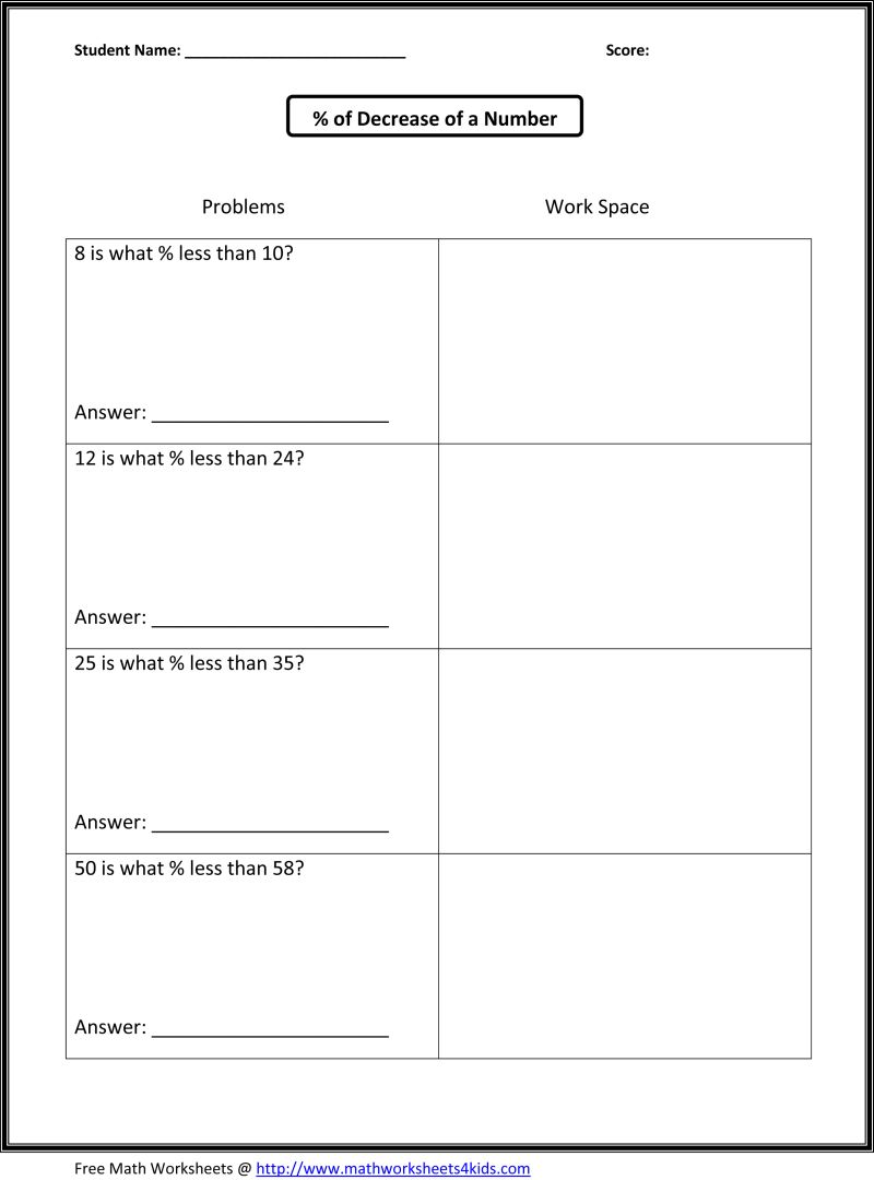Percent Increase And Decrease Worksheet Fun And Engaging 7th Grade Pdf Worksheets Cazoom Math - Mountain Pictures - Classic HD Collection
