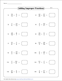 adding unlike fractions different denominators worksheets