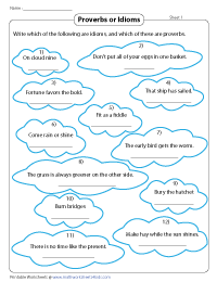 This is a form of figurative language that the upper grades focus on. Proverbs And Adages Worksheets