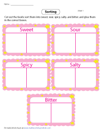 kindergarten sorting and categorizing worksheets