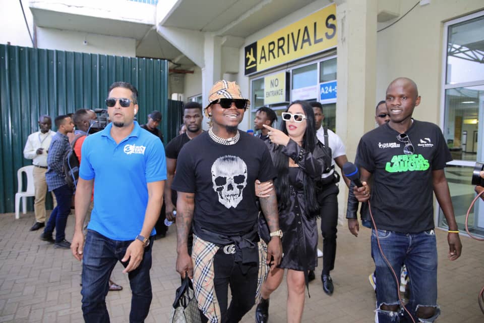 Harmonize on at Entebbe International Airport. PHOTOS BY ASIIMWE VINCENT SMOKY/Matooke Republic.