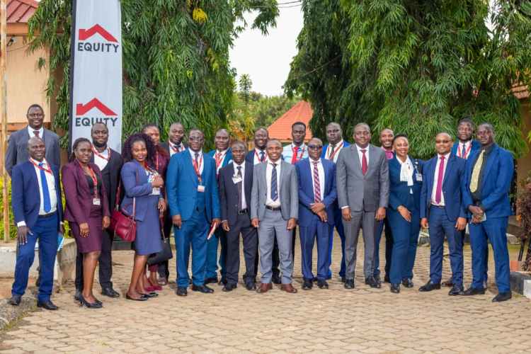Group photo of Equity Bank team in Arua.