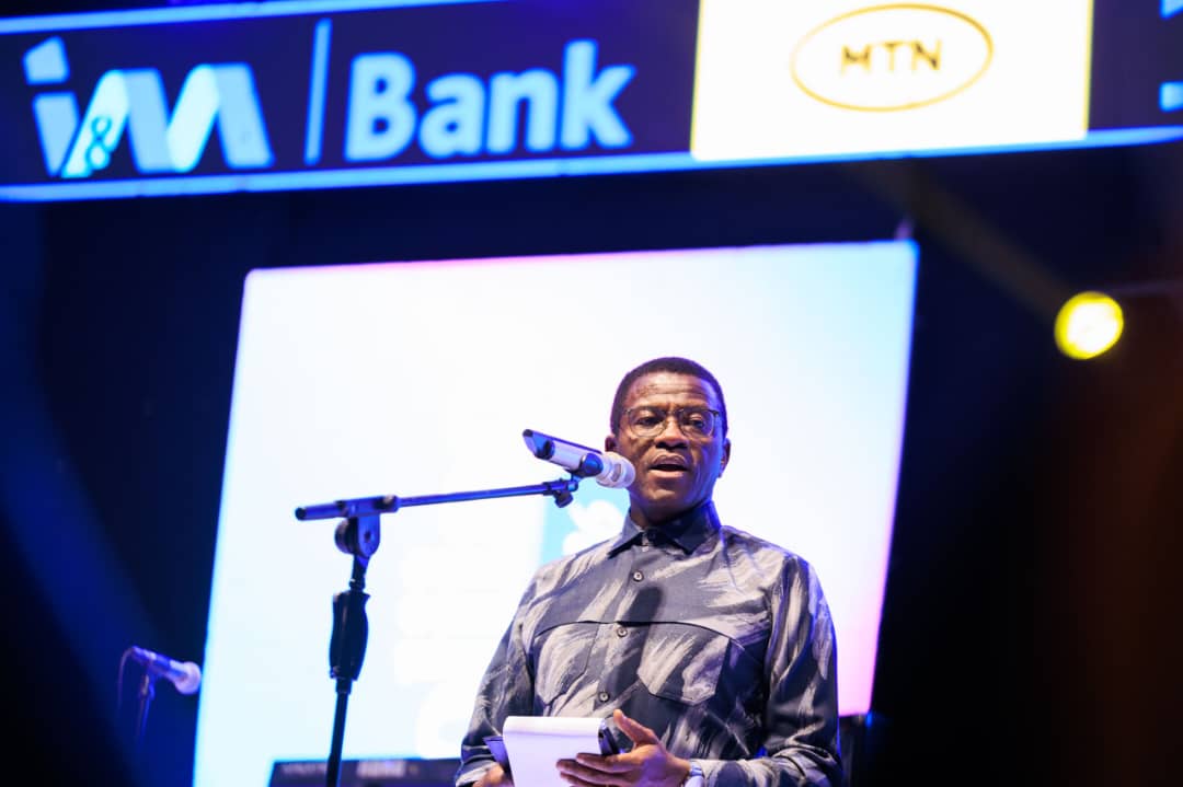 The Katikkiro of Buganda, Owek. Charles Peter Mayiga, making his remarks at the event.