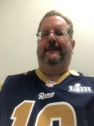 Me in a Los Angeles Rams jersey