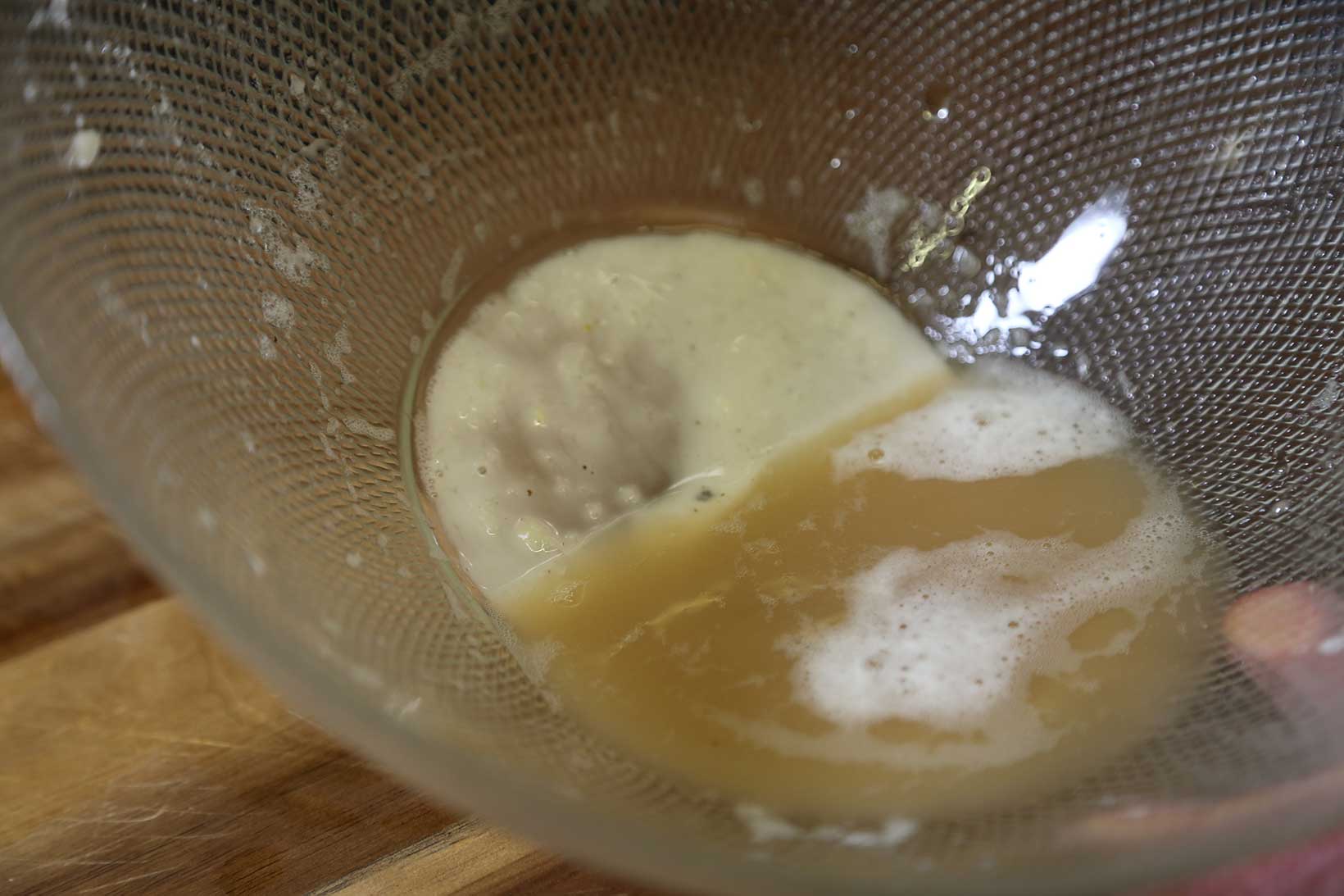 seperate starch from potato juice