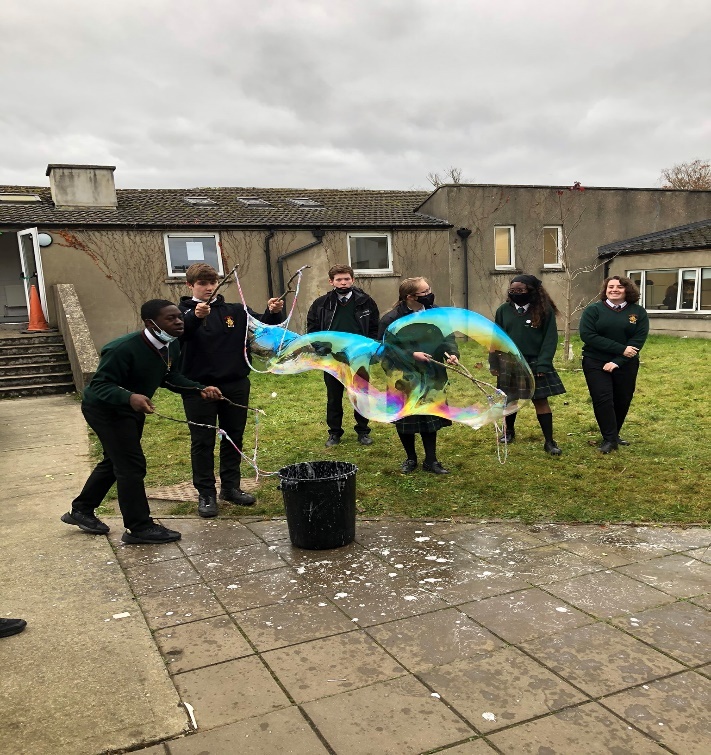 Drogheda Grammar School science week bubbles