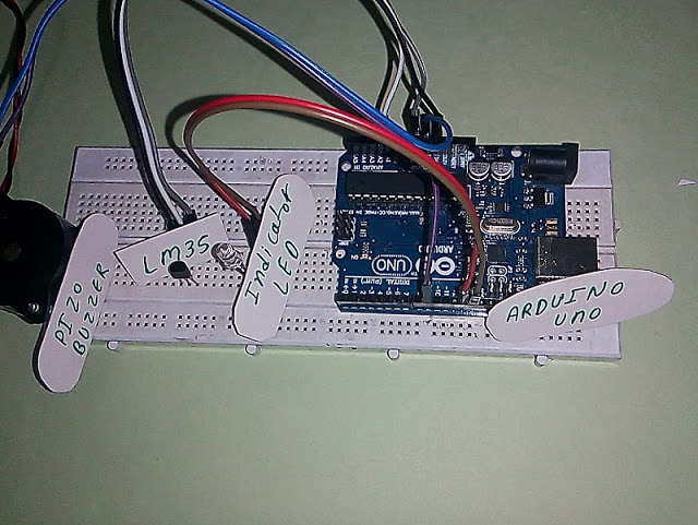 Using component component और material Temperature Indicator and Alarm के लिए