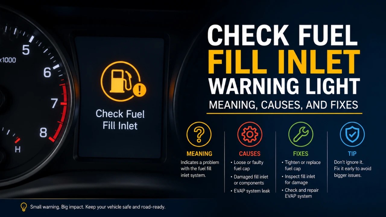 Check Fuel Fill Inlet Warning Light
