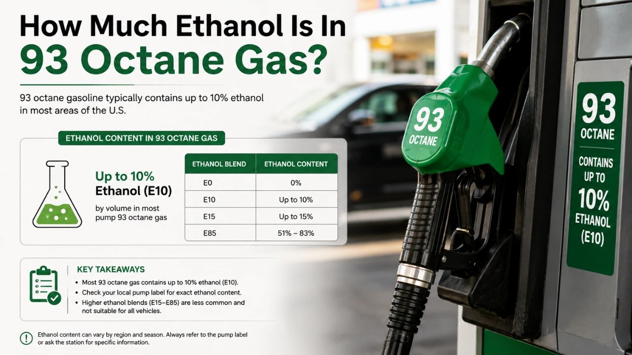 How Much Ethanol Is In 93 Octane Gas