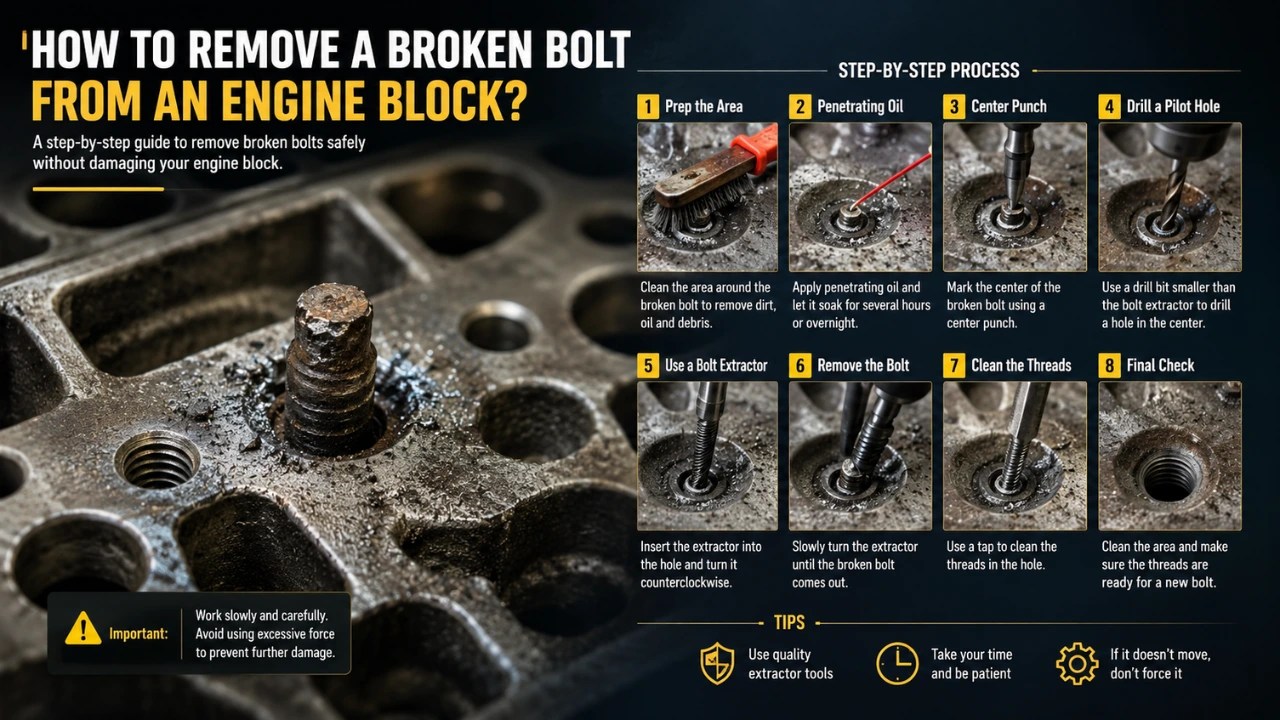 How To Remove A Broken Bolt From An Engine Block