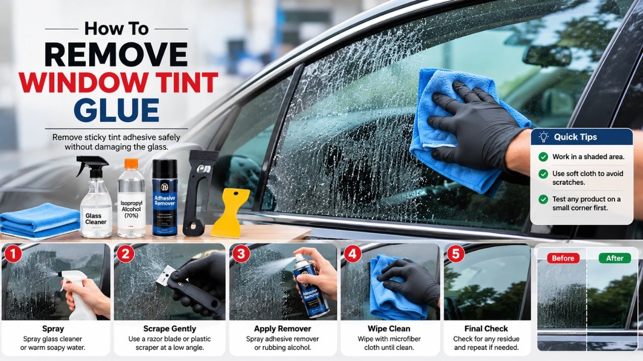 How To Remove Window Tint Glue