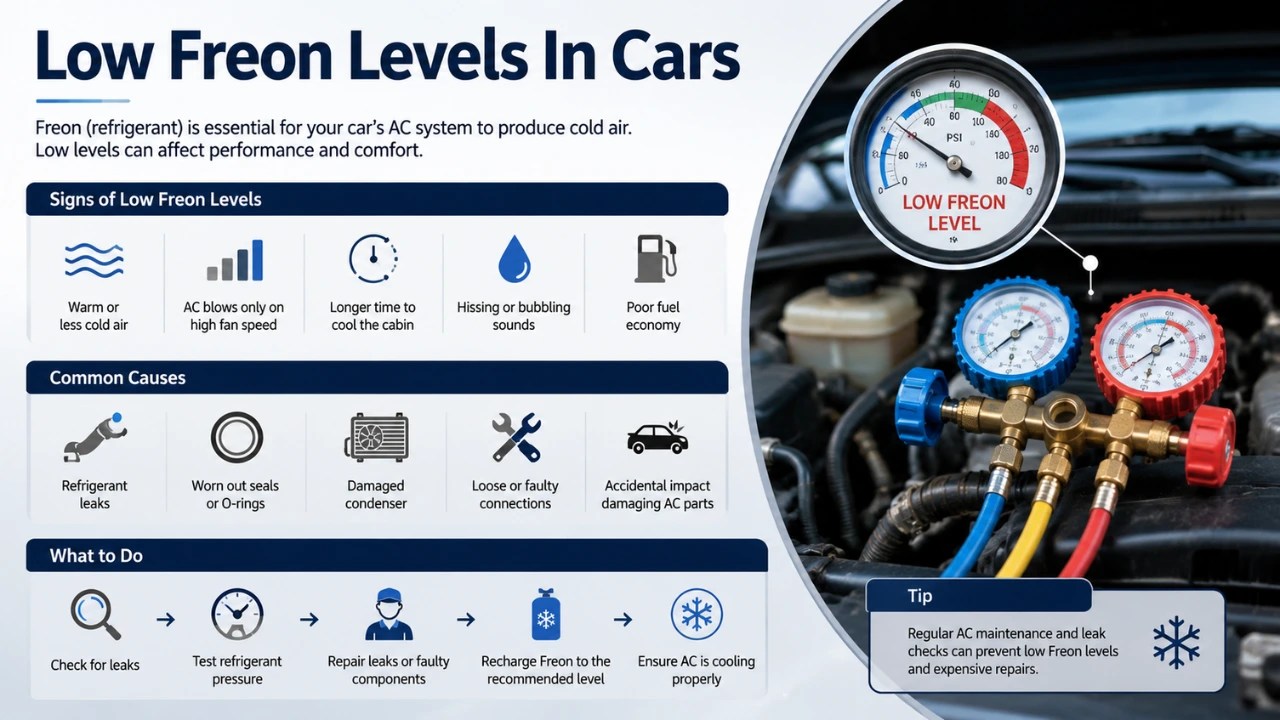 Low Freon Levels In Cars