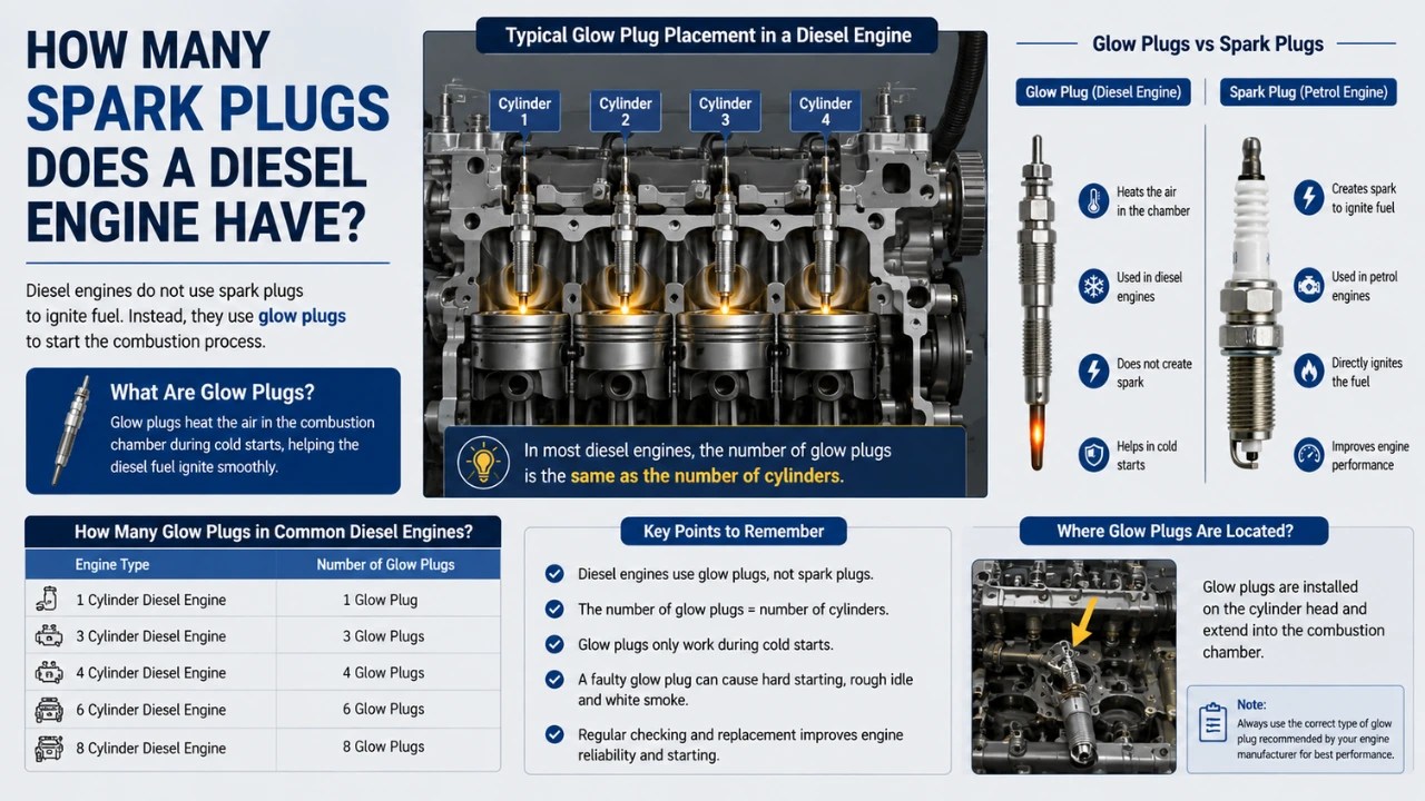 How Many Spark Plugs Does A Diesel Engine Have