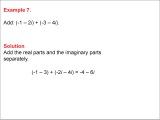 Student Tutorial Adding And Subtracting Complex Numbers Media4math
