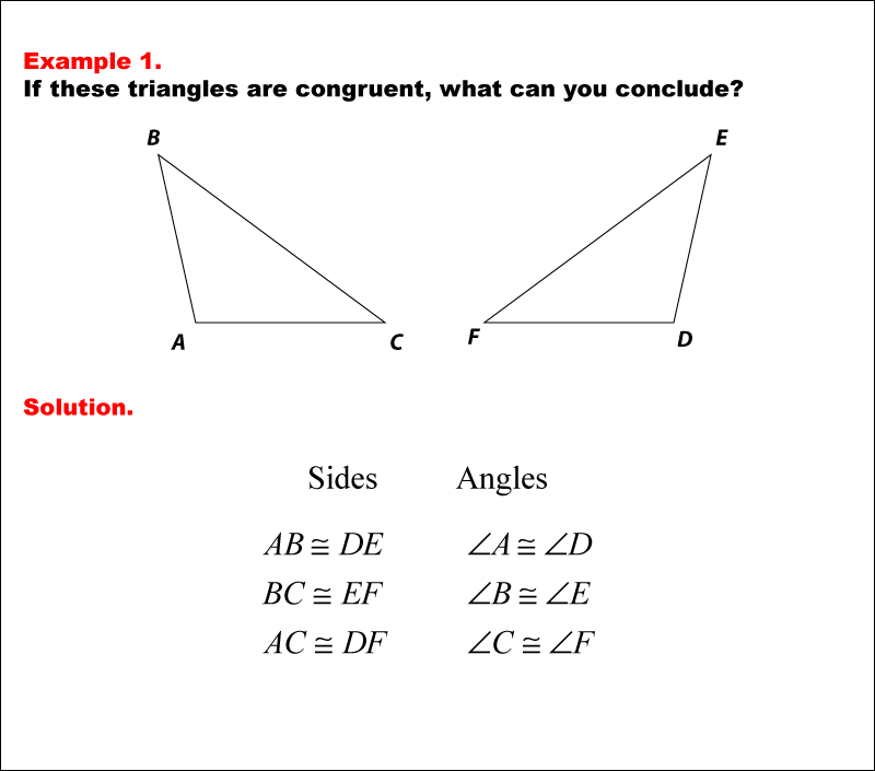 Ab of ∆ so that the two triangles are congruent? Math Example Congruent Triangles Example 01 Media4math