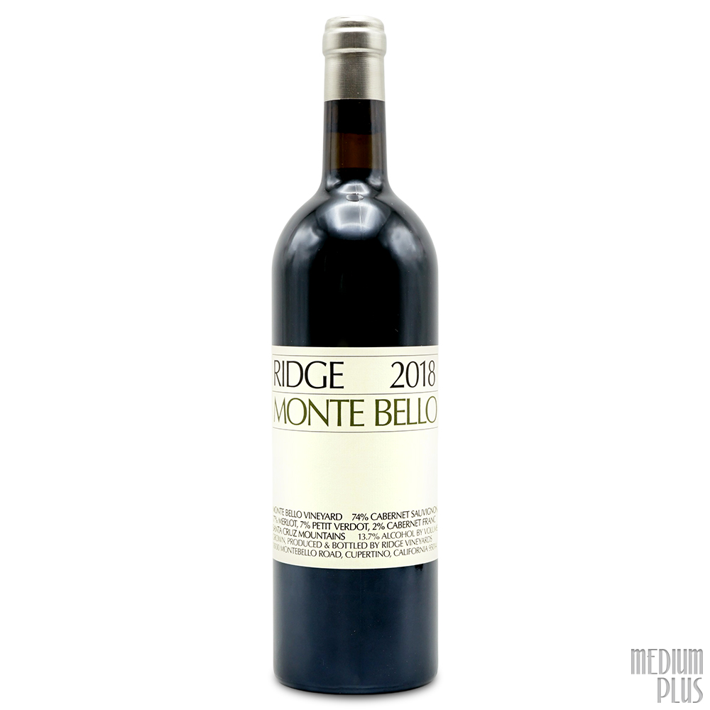 2018 Ridge Santa Cruz Mountains Monte Bello - Medium Plus