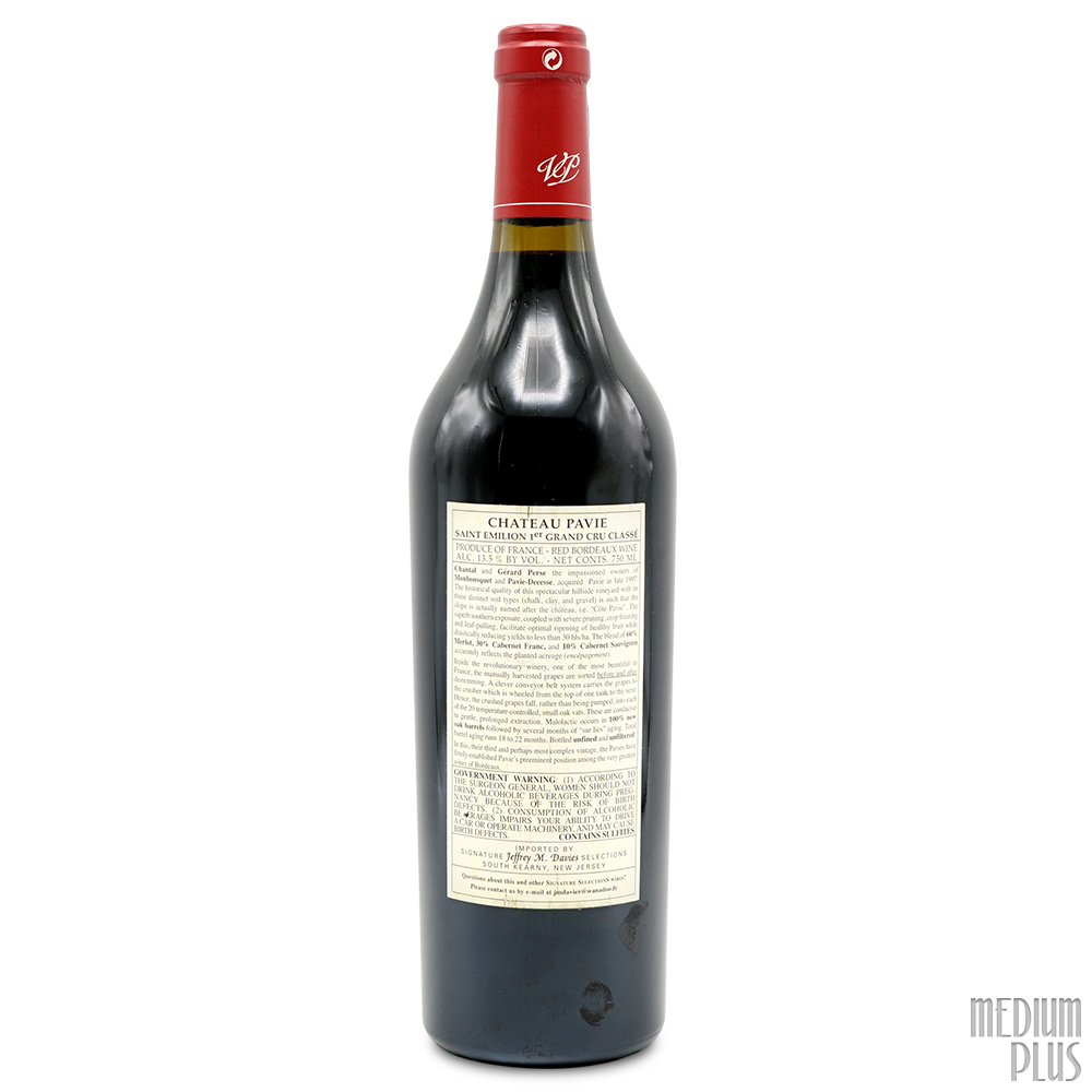 2000 Château Pavie Saint-Émilion Grand Cru [stained label