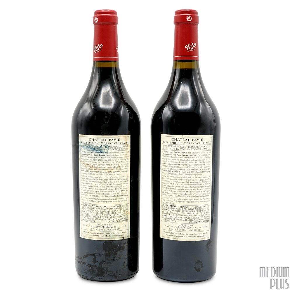 2000 Château Pavie Saint-Émilion Grand Cru [stained label