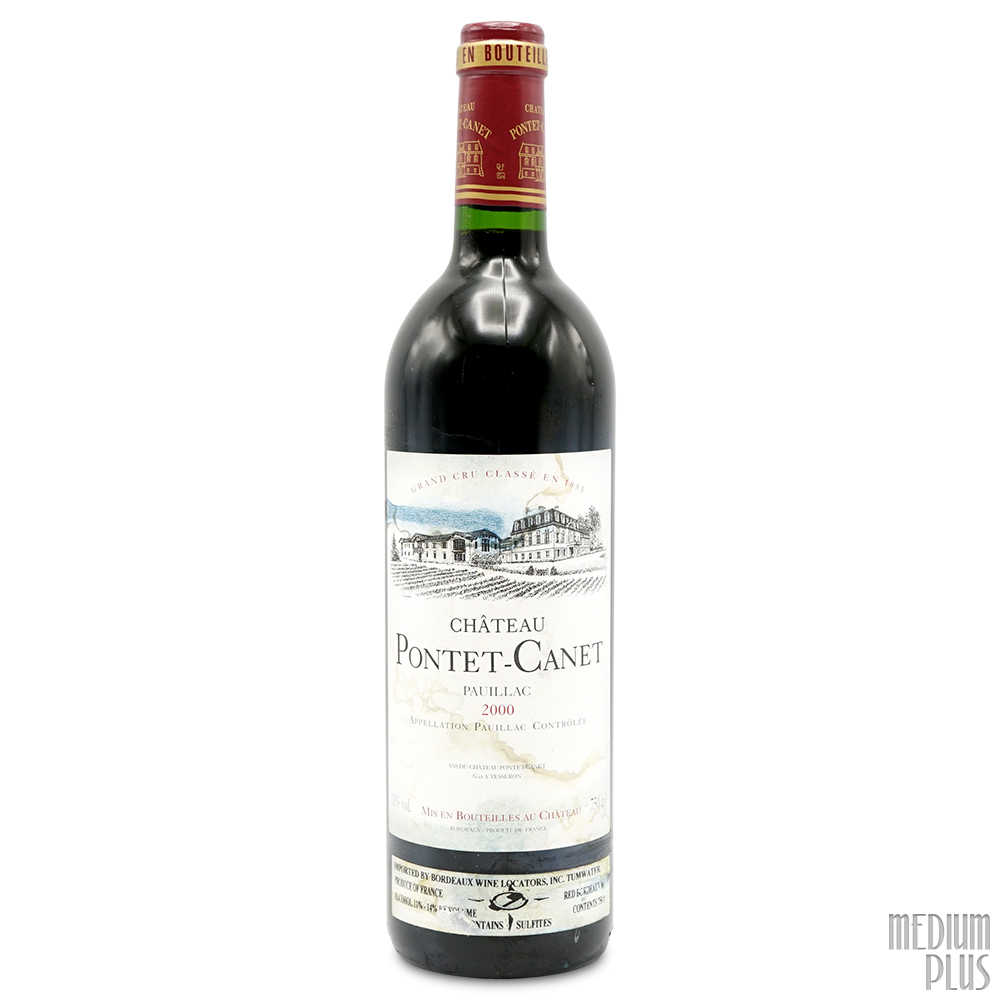 2000 Château Pontet-Canet Pauillac AOC [stained label] - Medium Plus