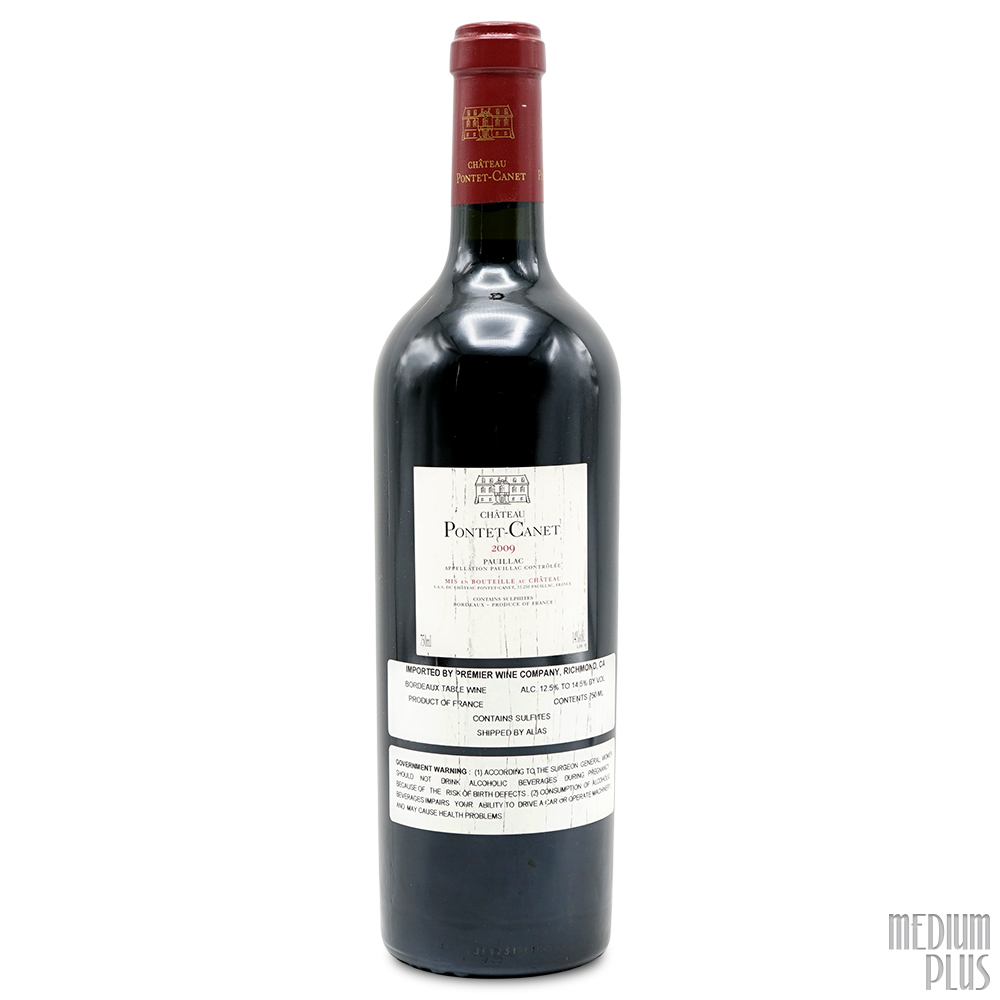 2009 Château Pontet-Canet Pauillac AOC [stained label] - Medium Plus