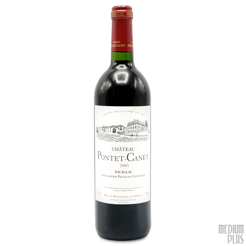 2003 Château Pontet-Canet Pauillac AOC [stained label] - Medium Plus