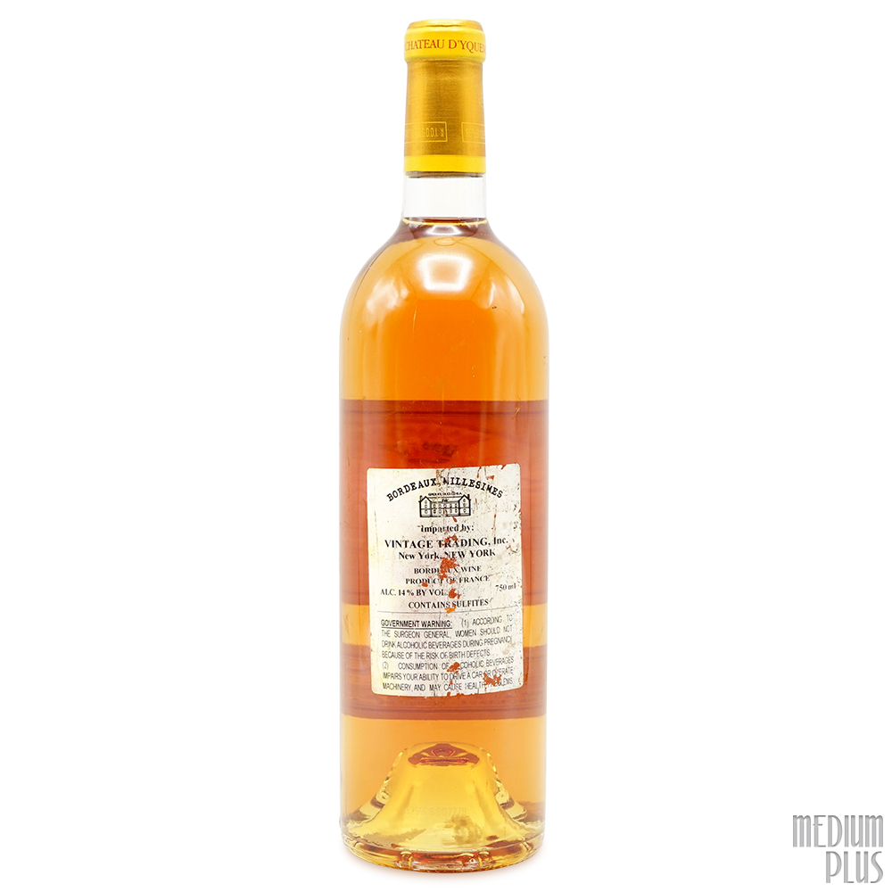 1999 Château d'Yquem Sauternes AOC [stained label] - Medium Plus