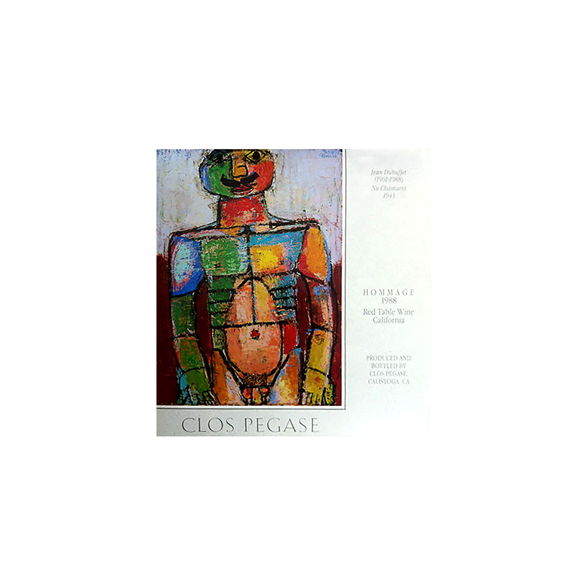 1988 Clos Pegase California Red Wine Hommage Artist Series
