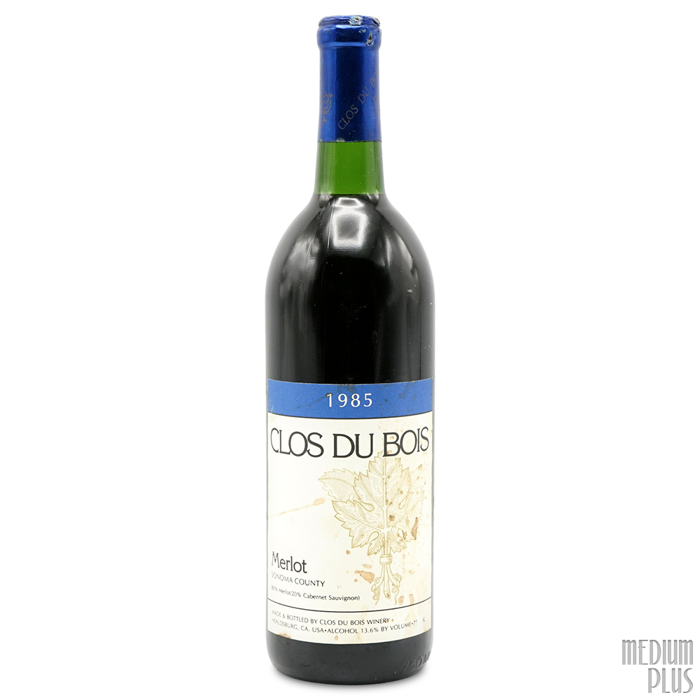 1985 Clos du Bois Sonoma County Merlot - Medium Plus