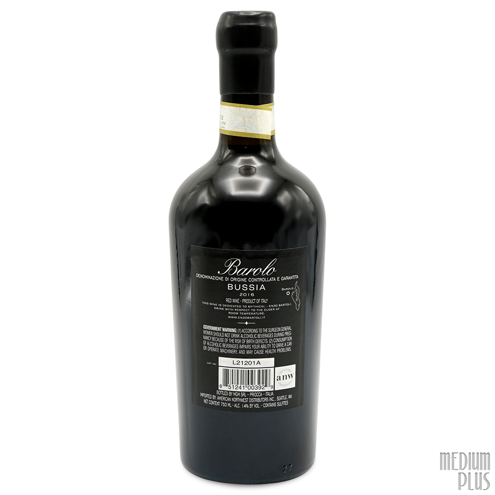 2016 Enzo Bartoli Barolo Bussia - Medium Plus