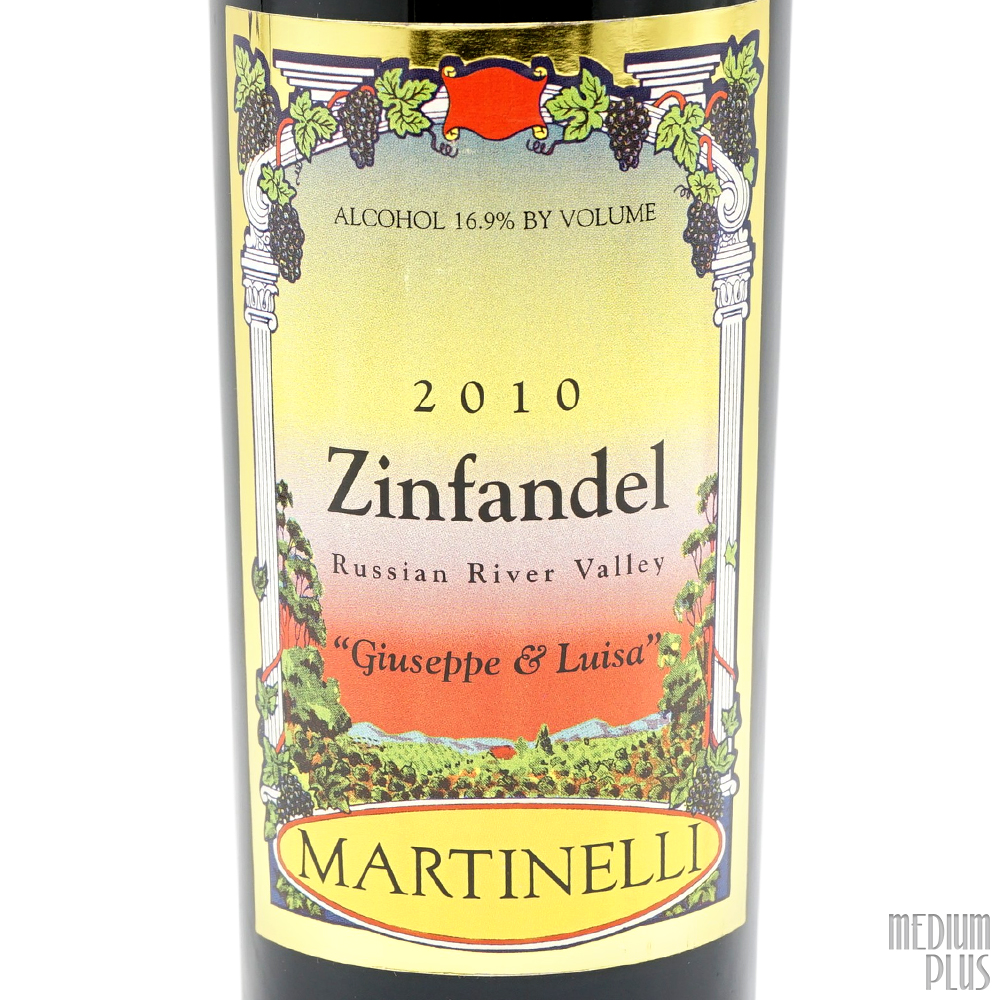 2010 Martinelli Russian River Valley Zinfandel Giuseppe & Luisa