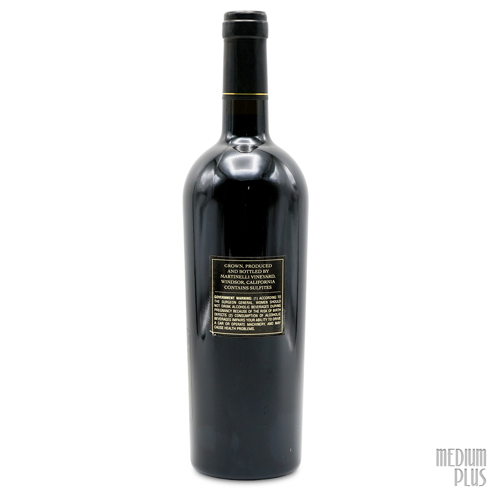 1996 Martinelli Russian River Valley Zinfandel Jackass Vineyard