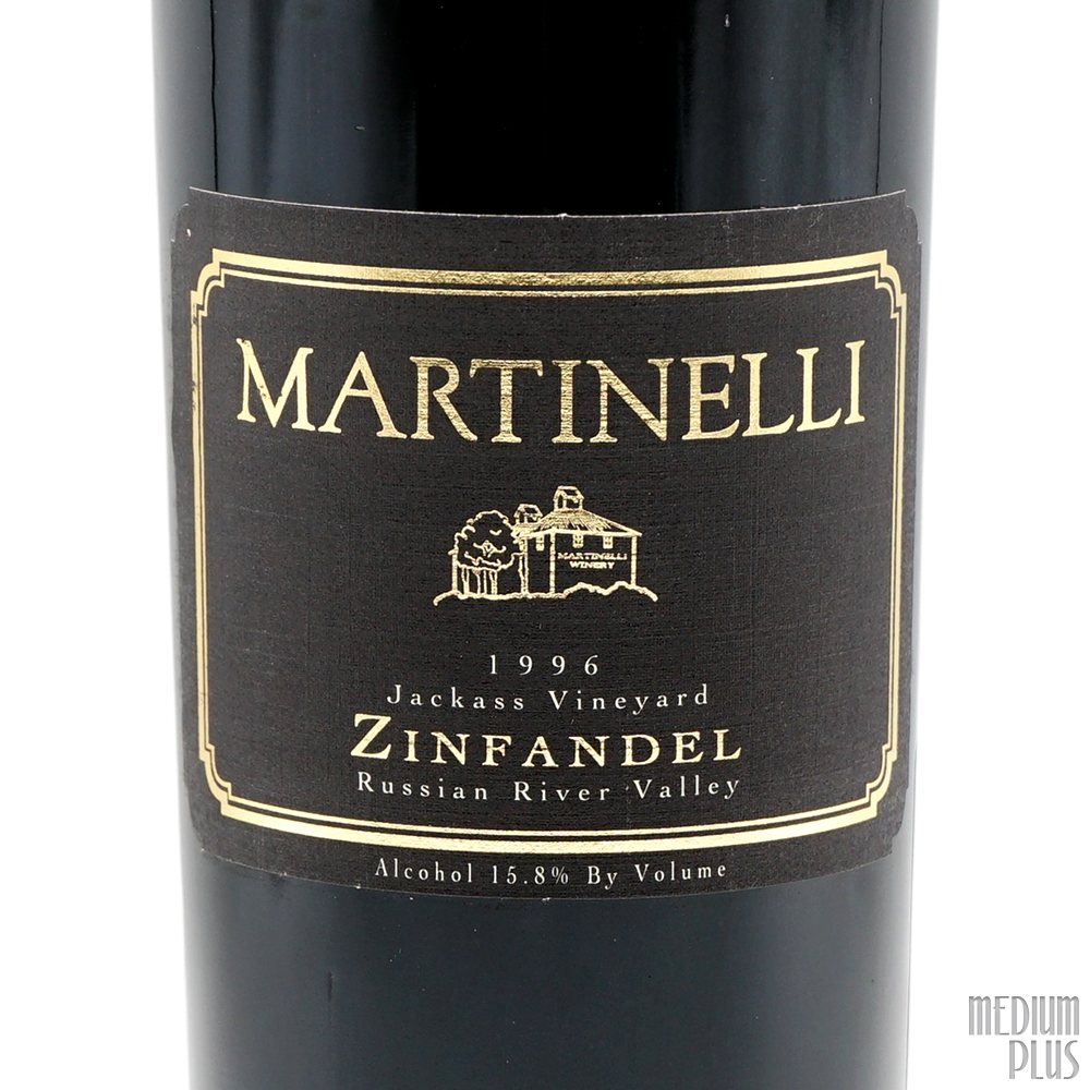 1996 Martinelli Russian River Valley Zinfandel Jackass Vineyard