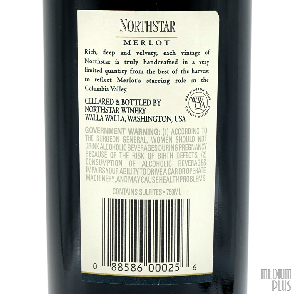 2002 Northstar Columbia Valley Merlot - Medium Plus