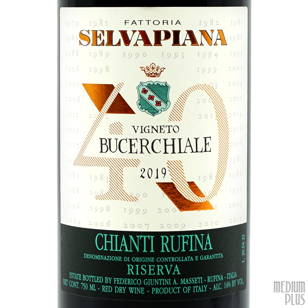 2019 Selvapiana Chianti Rùfina Riserva Bucerchiale - Medium Plus