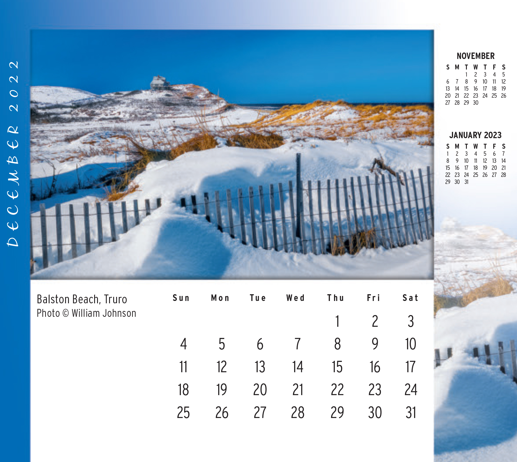 Cape cod desktop/wall calendar 2022