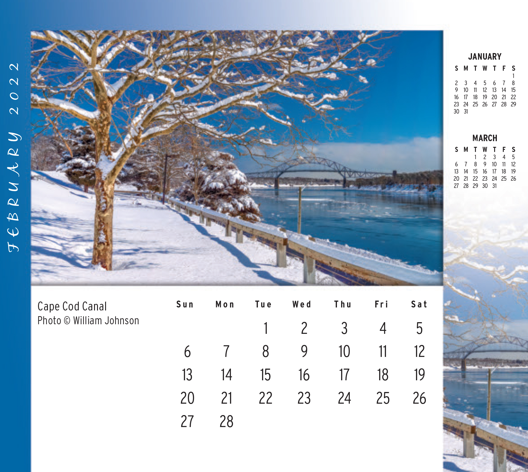 Cape cod desktop/wall calendar 2022